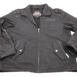 Coogi Australia Softshell Jacket Mens 2X Black Fleece Lined‎ Streetwear Full Zip
